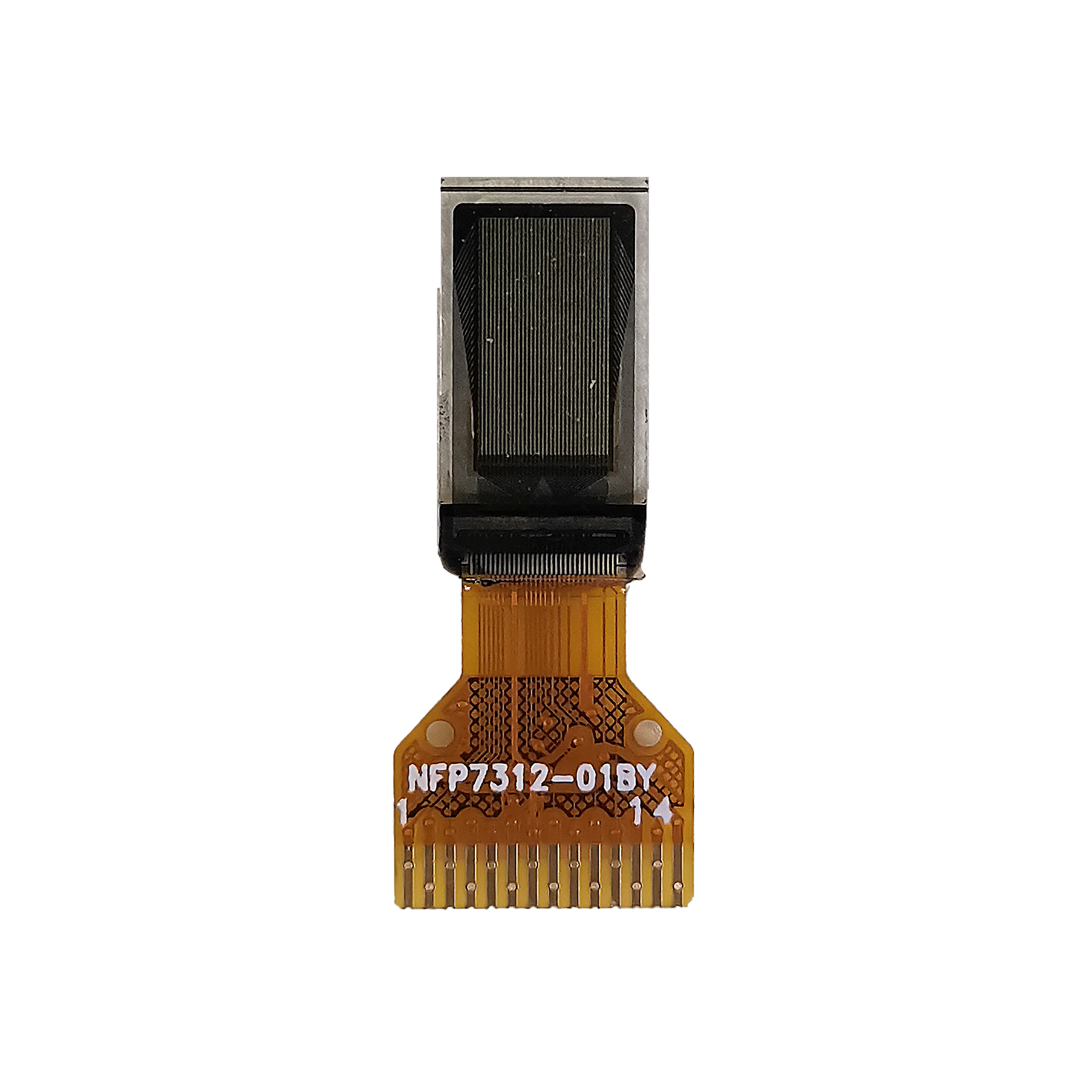 X031-3262TSWFG02N-H14 is a 0.31-inch passive matrix OLED display module which is made of 32 x 62 dots.  The module has the outline dimension of 6.2×11.88×1.0 mm and Active Area size 3.82 x 6.986 mm.